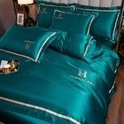 Cozy Gray Hotel Red Wedding Bedding Four-piece Kit with Washed Silk Four Piece Bedding Set
