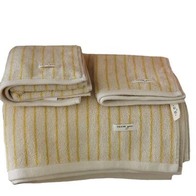 Add a Touch of Style to Your Bath with Multicolor Pinstripe Pattern Cotton Towel Set