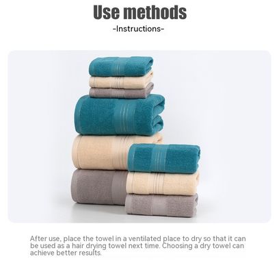 Cotton Rectangle Bath Towel Set 32 Adult Household Face Towel for Soft Absorbent