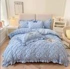 All-Season 100% Cotton Soft Bedding Set with Matching Curtain and Quilt Luxury Egyptian Cotton Set