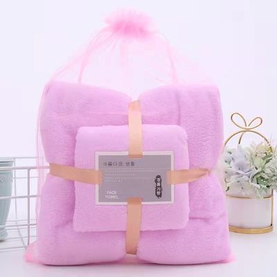 Novelty Pattern Microfiber Towel Set Quick Drying and Solid Color for Fast Absorption
