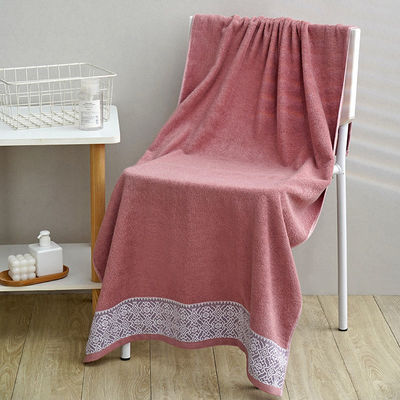 Cotton Flower Bath Towel for Household Dark Color Quick Drying and Water Absorption
