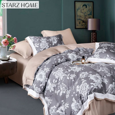 Viscose and Cotton Filling 100% Cotton Bedsheets Set for Luxurious Floral Bed Cover
