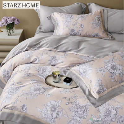 Viscose and Cotton Filling 100% Cotton Bedsheets Set for Luxurious Floral Bed Cover