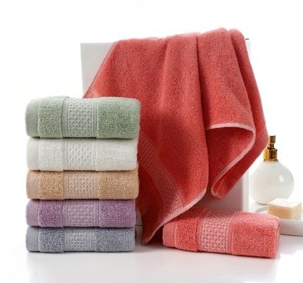Jacquard 100% Cotton Face Wash Towel Solid Color Soft Towel Popular Selection