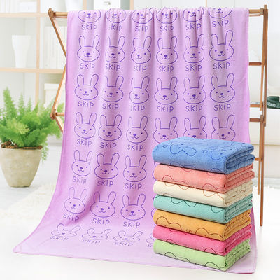 Thickened Microfiber Face Towel Featuring Adorable Rabbit Head Design for Soft Touch