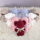 Solid Color Bunny Bear Shape Coral Velvet Hand Towel Polyester Towel for All Ages