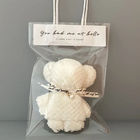 Solid Color Bunny Bear Shape Coral Velvet Hand Towel Polyester Towel for All Ages
