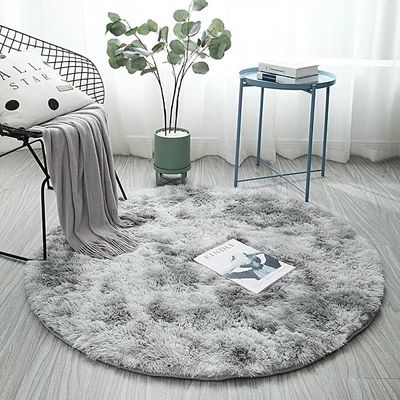 Home Soft Circle Rugs for Kids Girls Teen Room Living Room Animal Print Pattern