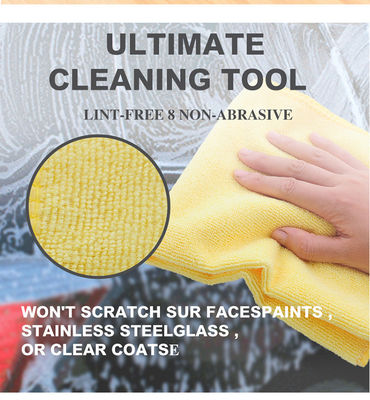 80% Polyester 20% Polyamide 40*40cm 300gsm Microfiber Towel for Car and Kitchen Cleaning