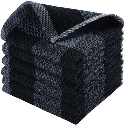 Pure Cotton Waffle Square Scarves in Customized Color 50g Checkered Absorbent Scarves