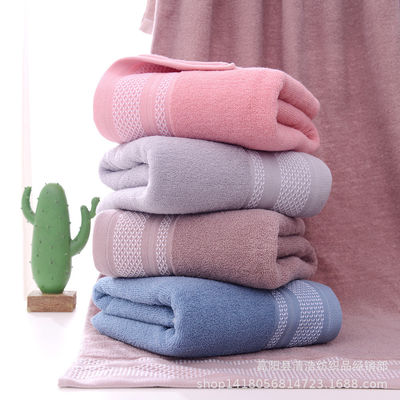 Solid Color Bath Towel for Adults Customized Logo Advertising High Absorbent Chest Wipe