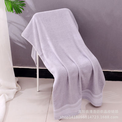 Solid Color Bath Towel for Adults Customized Logo Advertising High Absorbent Chest Wipe