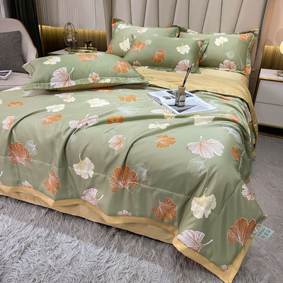 Luxury Princess Washed Silk Bedding Set 4 Pcs Filled with Soft and Breathable Bed Sheet