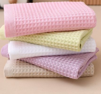 Pure Cotton Honeycomb Kitchen Square Towel Set with Hook Waffle Square Towel Guarantee