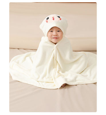 Quick-Drying Children's Coral Velvet Bathrobe Suitable for Home in Autumn and Winter