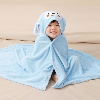 Quick-Drying Children's Coral Velvet Bathrobe Suitable for Home in Autumn and Winter