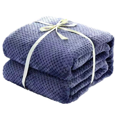 Plain Style Flannel Fleece Sofa and Knee Blanket for Chilly Nights