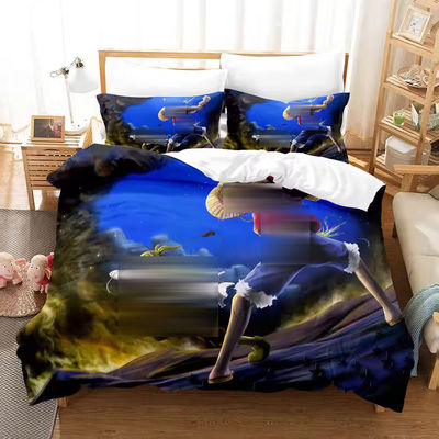 Anti Dust Mite 3D Printed Monkey D. Luffy Series Plant Digital Print Bed Linen Bedding Set
