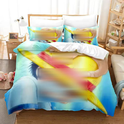 Anti Dust Mite 3D Printed Monkey D. Luffy Series Plant Digital Print Bed Linen Bedding Set