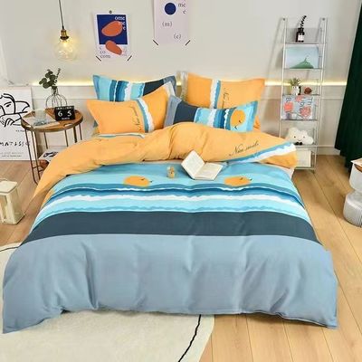 Custom Color Luxury 100% Cotton Bedsheets Duvet Cover Bed Sheet Bedding Set