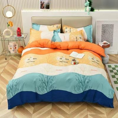 Custom Color Luxury 100% Cotton Bedsheets Duvet Cover Bed Sheet Bedding Set
