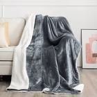 Luxury And Comfort With Our Modern Gray Flannel Sherpa Blanket All-Season