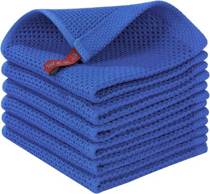 Home OEM Acceptable Easy-to-Clean Kitchen Towel Set with Hook and Waffle Square Design