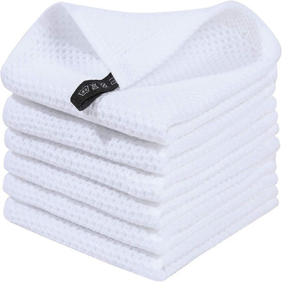 Home OEM Acceptable Easy-to-Clean Kitchen Towel Set with Hook and Waffle Square Design