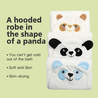 Knitted Baby Cape Bath Towel with Customized Logo and Adorable Elephant Print Design