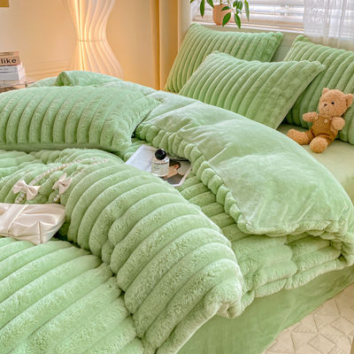 Elevate Your Bedding Game with Hot Furry Rabbit Faux Fur Fluffy Plush Duvet Cover Set