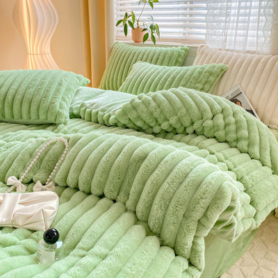 Elevate Your Bedding Game with Hot Furry Rabbit Faux Fur Fluffy Plush Duvet Cover Set