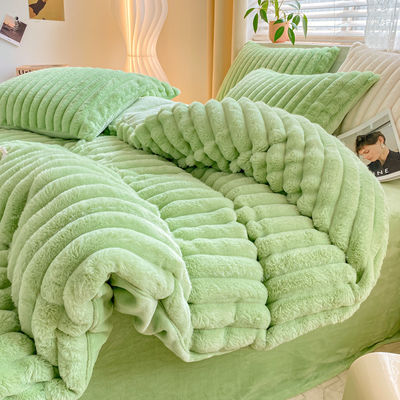 Elevate Your Bedding Game with Hot Furry Rabbit Faux Fur Fluffy Plush Duvet Cover Set
