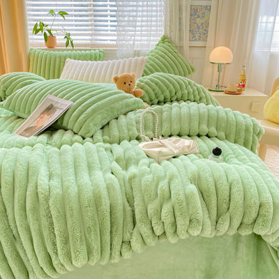 Elevate Your Bedding Game with Hot Furry Rabbit Faux Fur Fluffy Plush Duvet Cover Set