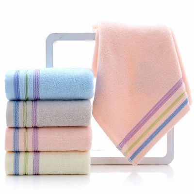 100% Cotton Multicolor Dobby Towel Set for Soft and Absorbent Bathing Experience