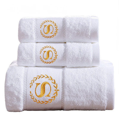 Delivery Time 7-15 Days Custom Logo 100% Cotton White Hotel Towels for Bathroom
