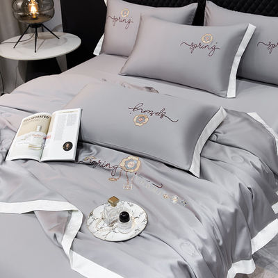 Light Summer Quilt Set Of 4-piece Sheet Luxury Bedding Set With Cold Advantage 2.5-3 kg