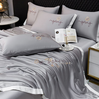 Light Summer Quilt Set Of 4-piece Sheet Luxury Bedding Set With Cold Advantage 2.5-3 kg