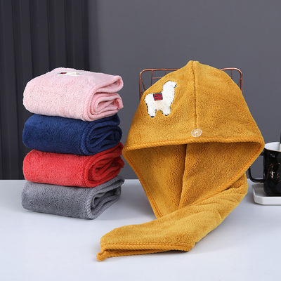 Unisex Shower Cap Dry Hair Towel Custom Thickening Elastic Bathing Cap for Sustainable