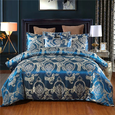 200TC Brocade Jacquard Satin Fabric 3-Piece Set for 1.8m Bed Duvet Cover Bed Sheets Quilt