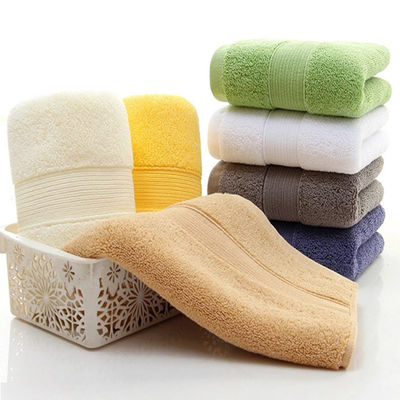 Customized Color Luxury Embroidered Striped Pattern Bath Towel Set for Home Hotel Spa