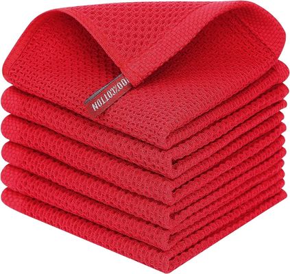 Acceptaple OEM Pure Cotton Honeycomb Kitchen Square Towel Set for Cross-Border Supply