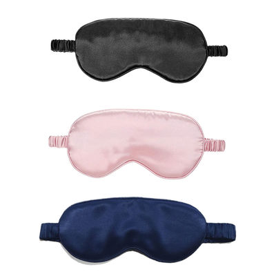 Comfortable Unisex Ultra Smooth Blackout Silk Satin Sleeping Eye Mask with Elastic Band