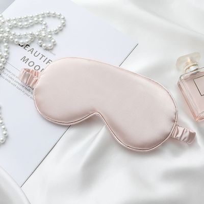 Comfortable Unisex Ultra Smooth Blackout Silk Satin Sleeping Eye Mask with Elastic Band