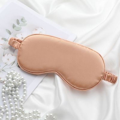 Comfortable Unisex Ultra Smooth Blackout Silk Satin Sleeping Eye Mask with Elastic Band