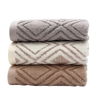 Soft and Absorbent Face Towel Made of 100% Pure Cotton Plain Weaving White Pattern