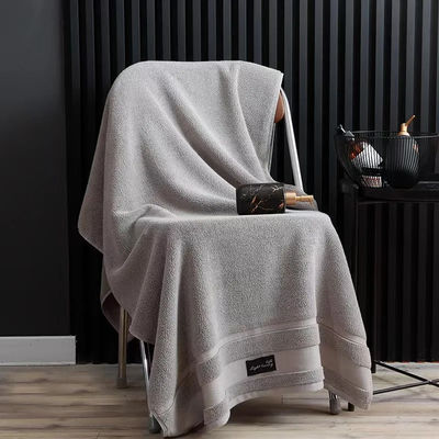 Hotel Towel Set Luxury Embroidered Thick Striped Pattern Jacquard Bath Towel Set for Hotel