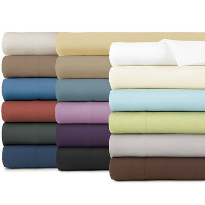 Sustainable Soft Bed Set 1800TC Solid Egyptian Cotton Fitted Sheet 4 Piece Quilt Bedding Set