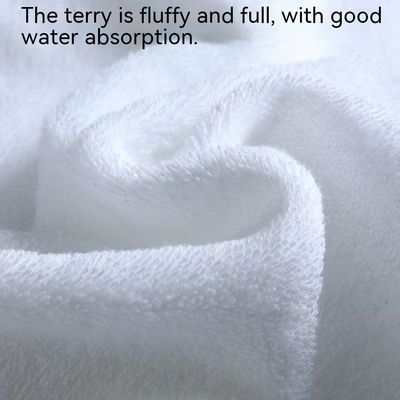 Customized Logo Luxury 5 Star Hotel White 100% Cotton Dobby Face Hand Bath Towels Set