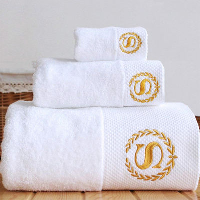Five Star Hotel Bath Towel Set with Customized Size in SOLID COLOR 16S Cotton Towel